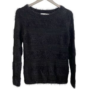 Ann Taylor Loft Petite‎ Soft Black Sweater Sz Small